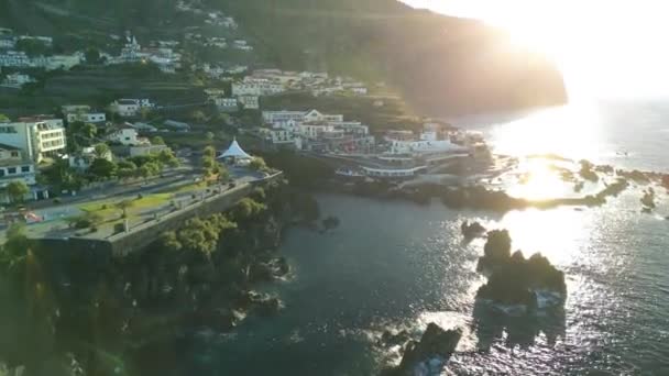 Madeira Portugal Septiembre 2022 Vista Aérea Las Piscinas Lava Natural — Vídeos de Stock
