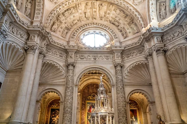 Interieur Van Kathedraal Colums Van Sevilla Spanje — Stockfoto