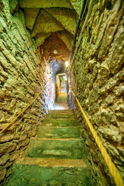Лестница Вершину Средневековой Башни — стоковое фото