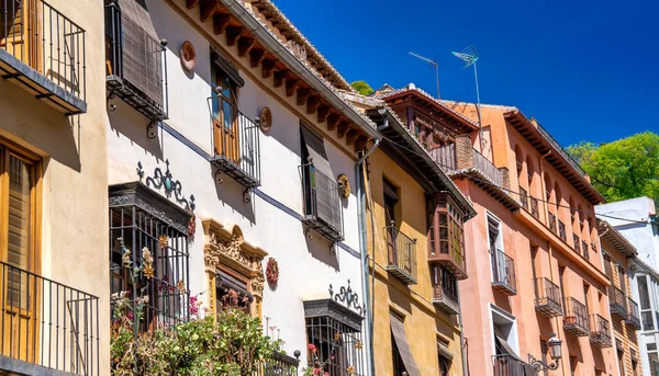 Stadthäuser Einem Sonnigen Tag Granada — Stockfoto