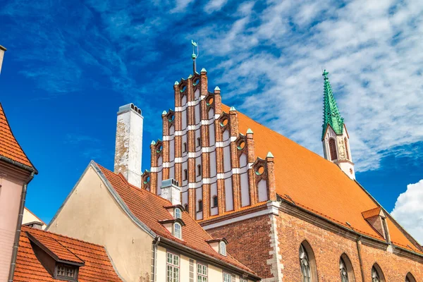 Стародавні Середньовічні Будівлі Риги Латвія — стокове фото