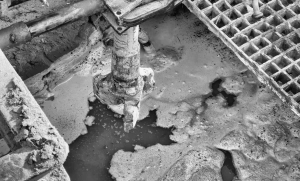 Ferramentas Para Perfurar Poço Debaixo Água Instalando Sistema Para Irrigação — Fotografia de Stock