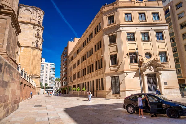 Málaga Spanien April 2023 Außenansicht Der Kathedrale Von Málaga Andalusien — Stockfoto