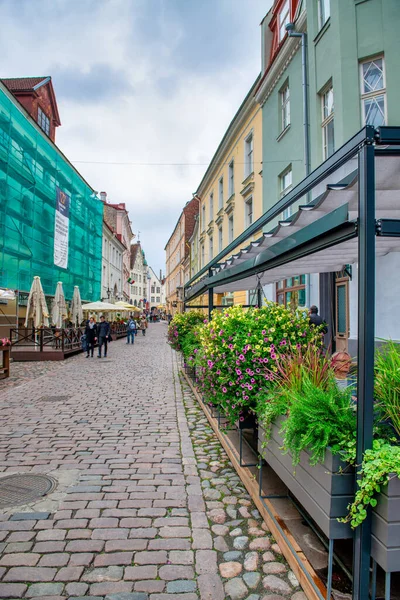 Tallinn Estland Juli 2017 Straßen Und Gebäude Tallinn Einem Bewölkten — Stockfoto