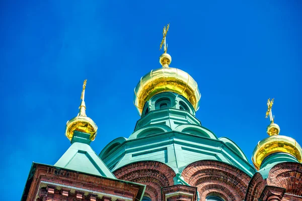 Uspenski Kathedrale Einem Sonnigen Tag Helsinki — Stockfoto