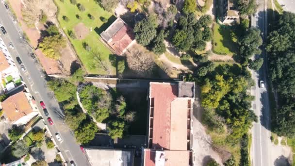 Livorno Italien Luftaufnahme Von Fonte Del Corallo Alte Thermalquelle — Stockvideo
