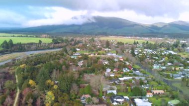 Turangi homes from drone, New Zealand.