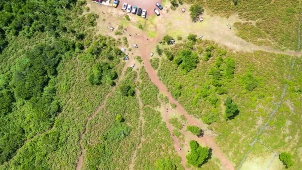 Madeira Portugal Magical Fanal Forest Part Laurisilva Forest Aerial View — Wideo stockowe