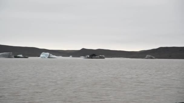 Vatnajokull Nationaal Park Gletsjer Het Zomerseizoen Ijsland Panoramisch Uitzicht — Stockvideo