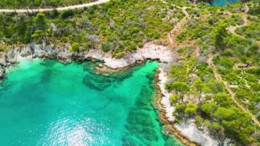 Cape Amarandos, Yunanistan 'da hava manzarası.