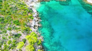 Cape Amarandos, Yunanistan 'da hava manzarası.