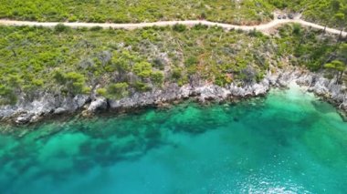 Cape Amarandos, Yunanistan 'da hava manzarası.
