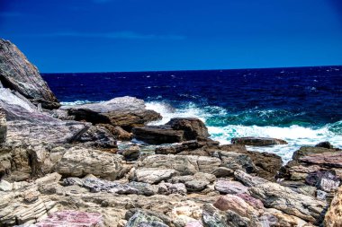 Yunanistan 'da Agios Ioannis Sahili ve.