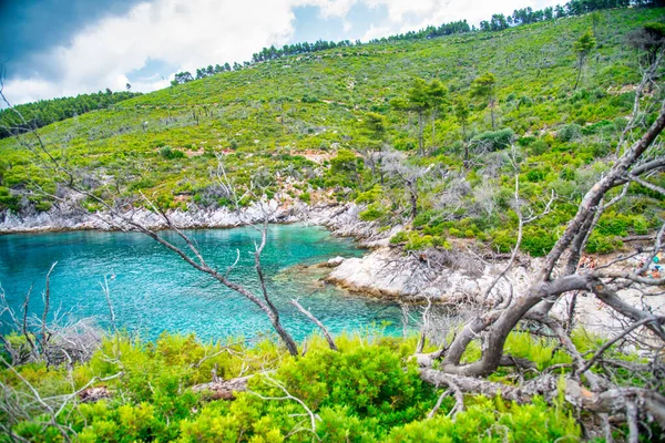 Pláž Cape Amarandos Skopelosu Řecko — Stock fotografie