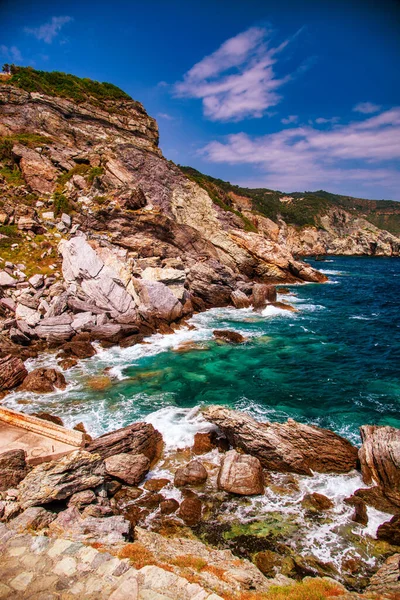 Strand Und Küste Von Agios Ioannis Skopelos Griechenland — Stockfoto