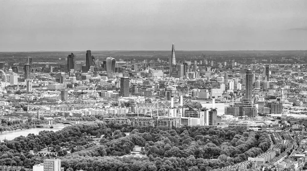London Lipiec 1St 2015 Widok Lotu Ptaka Panoramę Miasta Helikoptera — Zdjęcie stockowe