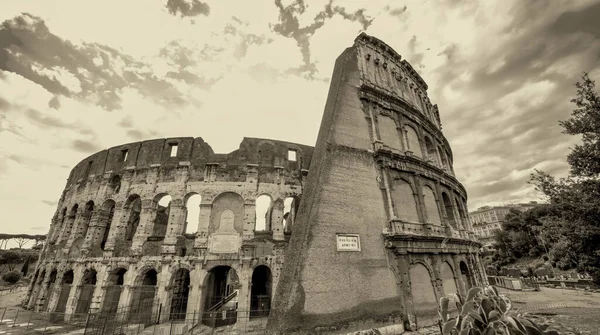 Coliseu Praça Homônima Dia Verão Roma Itália — Fotografia de Stock