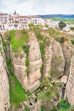 Ronda 'nın havadan görünüşü, İspanyol Mağribi kasabası.