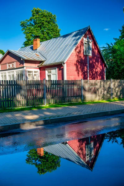 Jurmala Letonya Temmuz 2017 Jurmala Sahili Boyunca Renkli Binalar — Stok fotoğraf