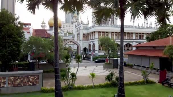 Singapore Styczeń 2020 Masjid Sultan Singapur Meczet Historycznym Kampong Glam — Wideo stockowe