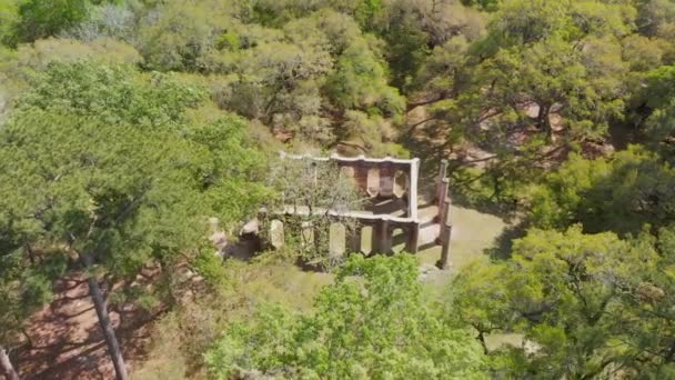 Krásný Letecký Pohled Kostel Starého Sheldona Okolní Les Jižní Karolína — Stock video