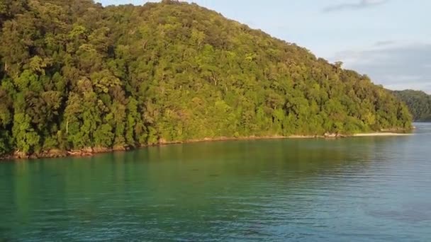 Chong Khat Bay Vista Aérea Surin Islands National Park Tailândia — Vídeo de Stock