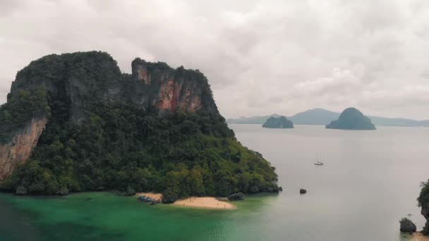 Koh Hong Pandangan Udara Thailand Drone Viewpoint Beautiful Thai Islands — Stok Video