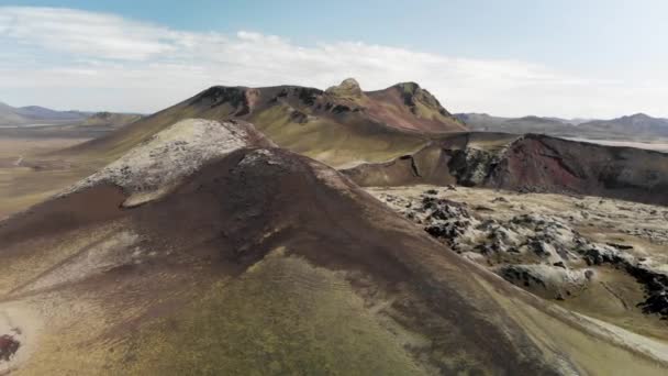 Góra Frostastadhavatn Landmannalaugar Południowa Islandia — Wideo stockowe