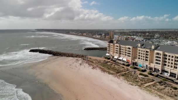 Luftaufnahmen Der Schönen Küste Sonnigen Tag — Stockvideo