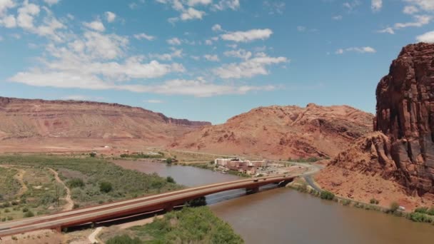 Río Colorado Cerca Moab Utah Puerta Entrada Parque Nacional Arches — Vídeo de stock