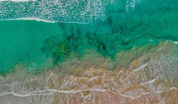 Beautiful Waves Pennington Bay Kangaroo Island Overhead Aerial View — стокове фото