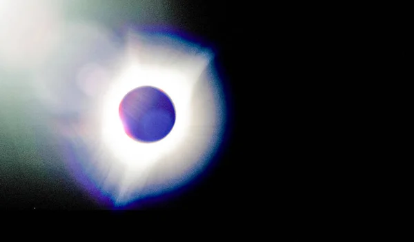 Eclipse Solar Total Momento Diante Totalidade — Fotografia de Stock