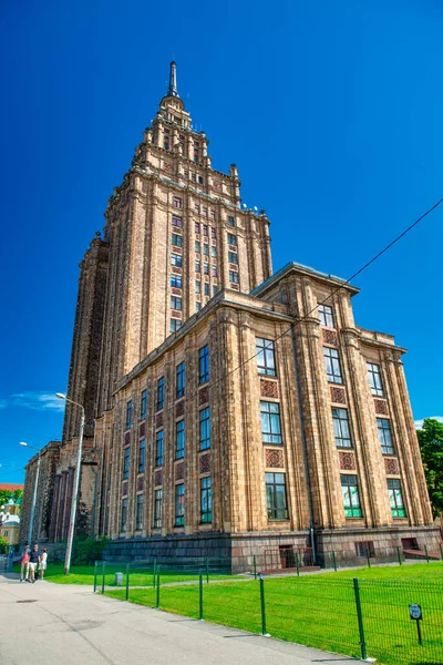 Riga Letland Juli 2017 Riga Straten Oude Gebouwen Een Zonnige — Stockfoto