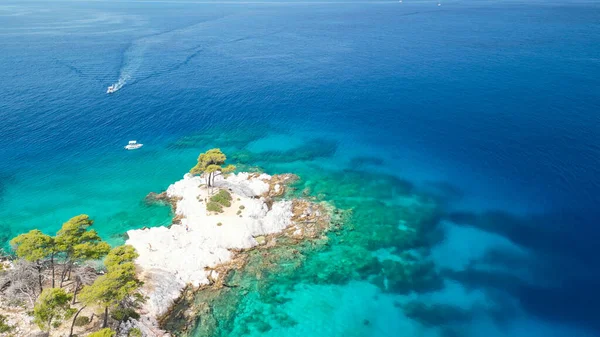 Kap Amarandos Strand Skopelos Griechenland Luftaufnahme — Stockfoto