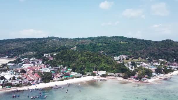 Vue Aérienne Port Phi Phi Island Jetée Tonsai Thaïlande — Video