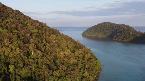 Chong Khat Bay Aerial View Surin Islands National Park Thailand — Stock Video