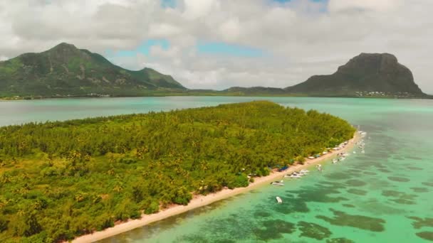 Ile Aux Benitiers Mauritius Island Amazing Aerial View Mauritius Island — Video