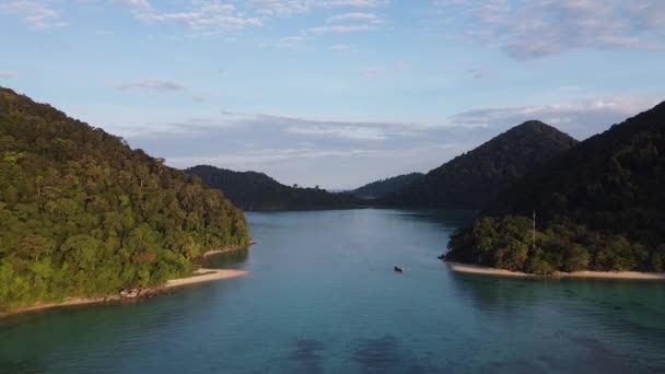 Baie Chong Khat Vue Aérienne Panoramique Parc National Des Îles — Video