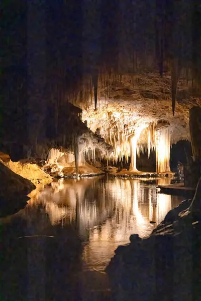Lake Cave Interior Stalactites Stalacmites South Western Australia — Stock Photo, Image