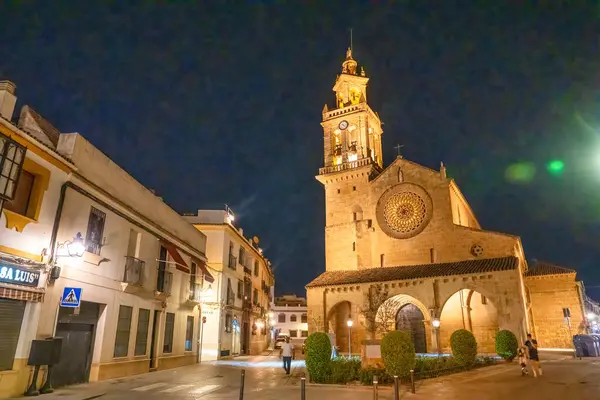 Cordoba Spain April 2023 Iglesia San Lorenzo Night — Stock Photo, Image