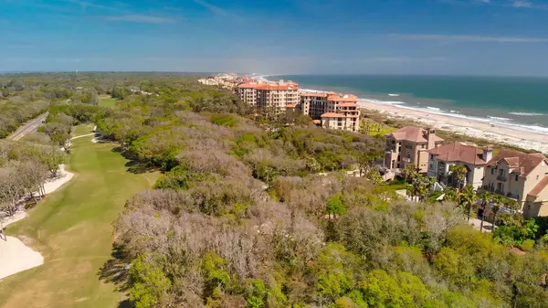 Amazing aerial view of Amelia Island from drone, Florida - USA.