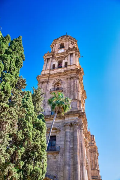 Außenansicht Der Kathedrale Von Malaga Andalusien — Stockfoto