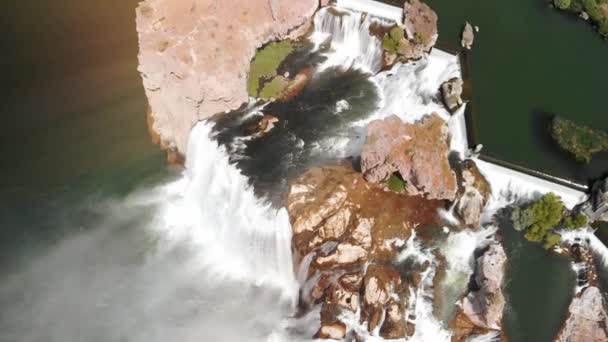 Вид Высоты Птичьего Полета Водопад Шошон Твин Фоллс Айдахо Сша — стоковое видео