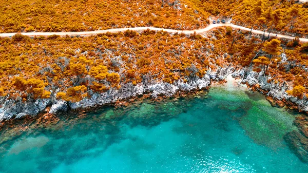 Cape Amarandos Sahili - Yunanistan Havacılık Manzarası.