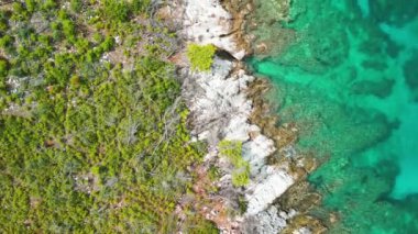 Cape Amarandos, Yunanistan 'da hava manzarası.