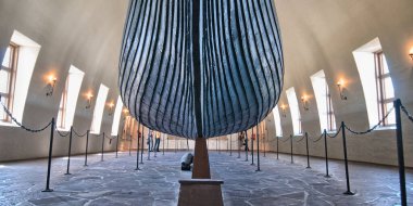 Ancient Viking Ship in Oslo Museum.