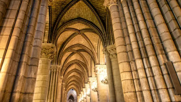 Paris Dezember 2012 Innenraum Der Kathedrale Notre Dame — Stockfoto