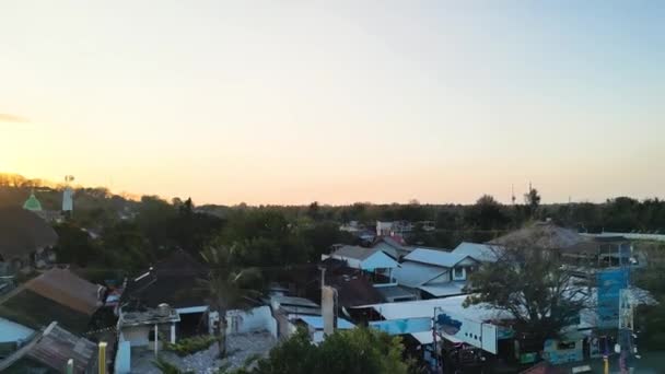 Erstaunliche Luftaufnahme Der Küste Von Gili Trawangan Einem Sonnigen Tag — Stockvideo