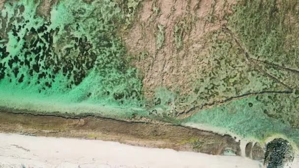 Luftaufnahme Des Pandawa Strandes Auf Bali Indonesien — Stockvideo