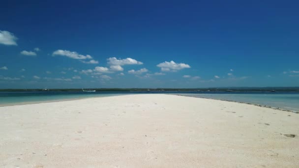 Вид Воздуха Песчаный Язык Гили Кере Ломбоке Индонезия — стоковое видео